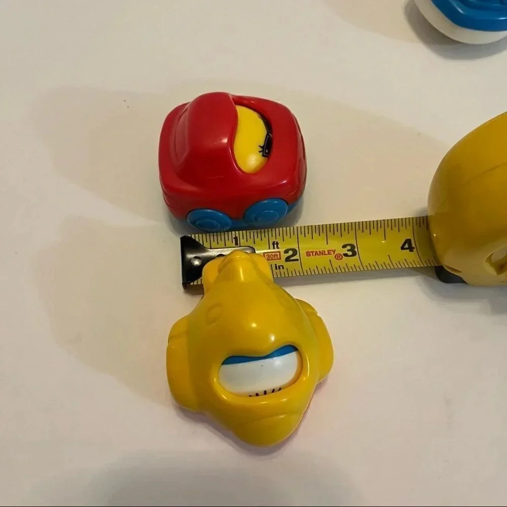 Vintage 1997 Fisher Price Roll a Round Action Vehicles Lot Of 4